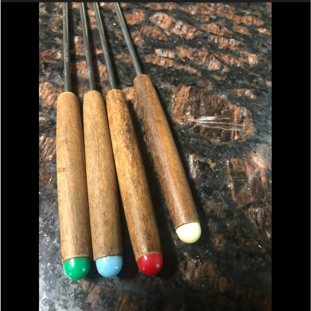 Vintage Copper Fondue Pot Made in Japan Skewers Cookbook The Complete Set